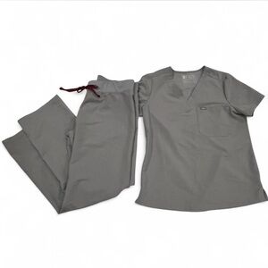 Figs grey Gray cement Scrub Set women’s M